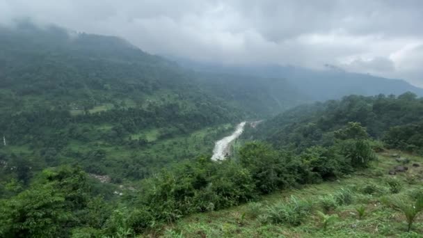 Garibas India Bhutan Border Jhalong Dooars West Bengal India — Stockvideo