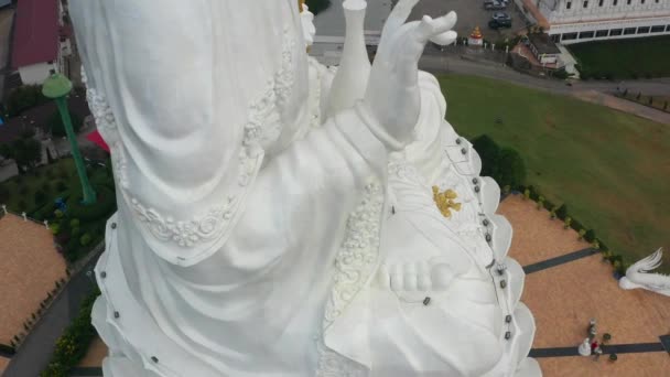 Witte Boeddha Wat Huay Pla Kang Tempel Chiang Rai Thailand — Stockvideo