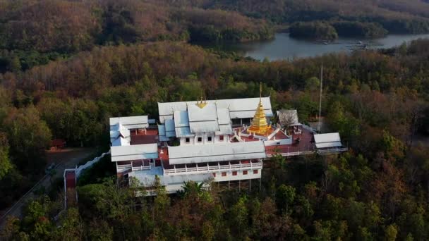Wat Phrathat Jae Buddha Huai Mae Toek Lake Phrae Province — Stock Video