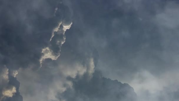 Thunderstorms Dark Clouds Moving Sky — Video Stock