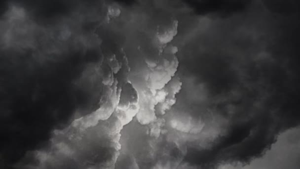 Thunderstorms Dark Clouds Moving Sky — Vídeos de Stock