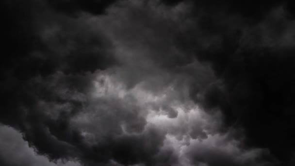Thunderstorms Dark Clouds Moving Sky — Stok video