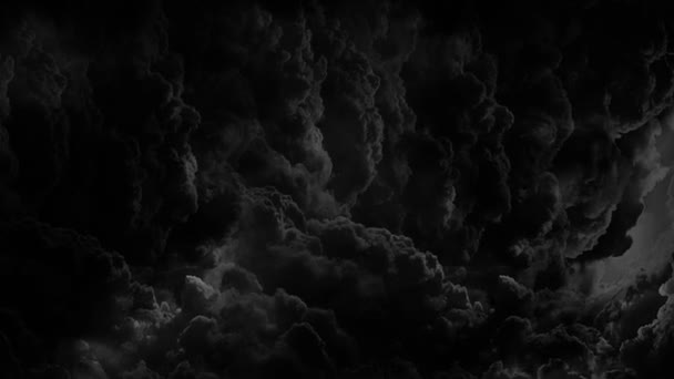 Yoğun Gri Kümülonimbus Bulutları Gök Yüzünde Fırtına Ile Hareket Etti — Stok video