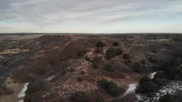 Vallée Avec Des Arbres Dans Les Montagnes Révéler Chemin Saleté — Video