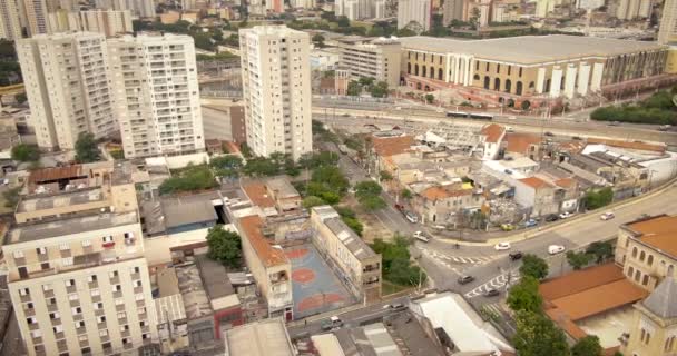 Πανοραμική Θέα Της Γειτονιάς Του Σάο Πάολο Αστικό Πολυ Γήπεδο — Αρχείο Βίντεο