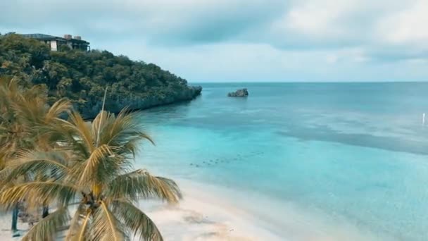 Drone Footage Beach Roatan Honduras — Stock video