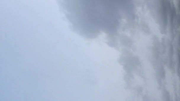 垂直格式 灰蒙蒙的乌云在灰蒙蒙的天空中消逝 — 图库视频影像