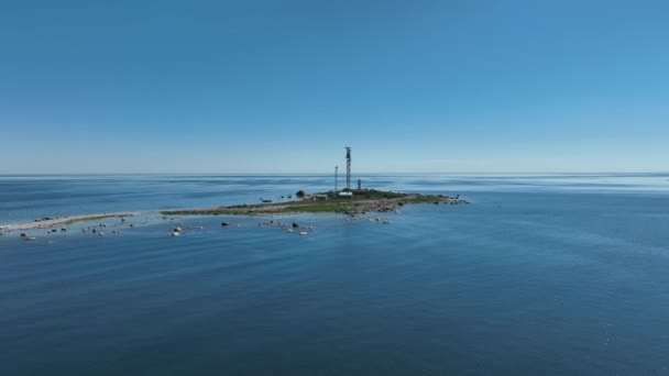 Panoramic Aerial View Vaindloo Which Northernmost Island Estonia — Vídeo de Stock