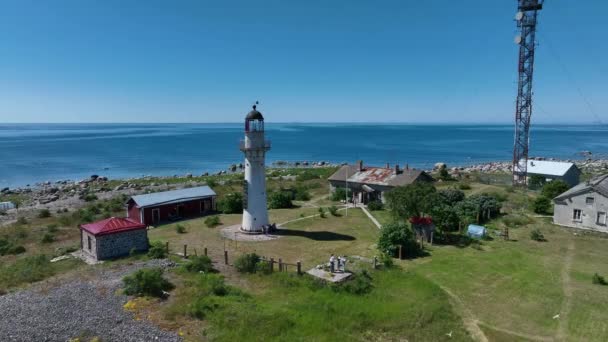 Vaindloo Lighthouse Originally Built Vormsi Moved Vaindloo Island 1871 Estonia — Wideo stockowe
