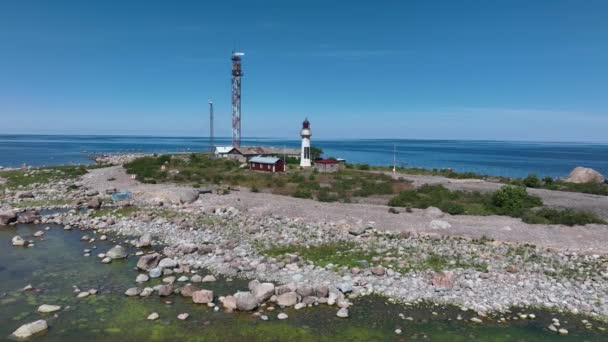 Άριστη Θέα Του Νησιού Vaindloo Από Νότια Εσθονία — Αρχείο Βίντεο