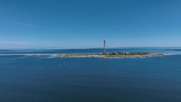 Panoramic Drone Footage Vaindloo Island West Estonia — Vídeos de Stock
