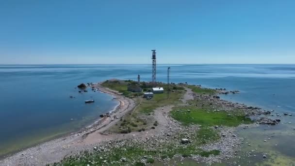 Aerial View Vaindloo Island North Estonia — ストック動画