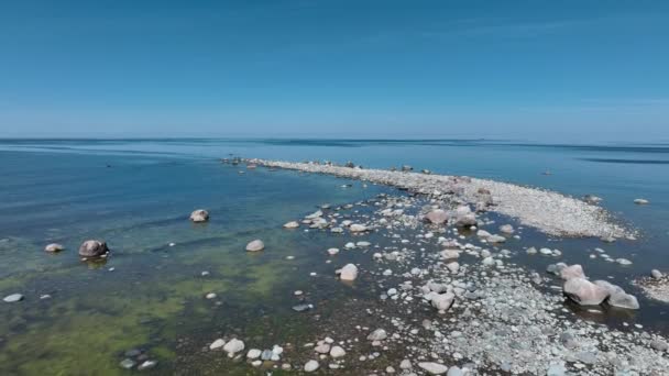 Drone Footage Northern Part Vaindloo Island Estonia — Stok video
