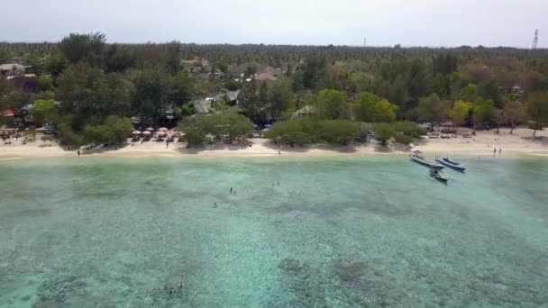 Niebezpieczni Przemytnicy Wyspa Gładki Widok Powietrza Panorama Lotu Przegląd Dron — Wideo stockowe