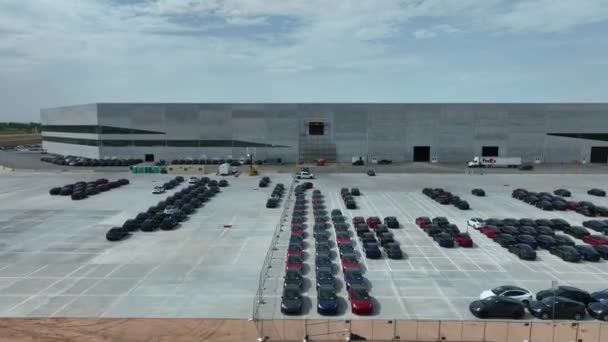 Véhicules Électriques Neufs Fabriqués Giga Texas Nouvelle Installation Tesla Austin — Video