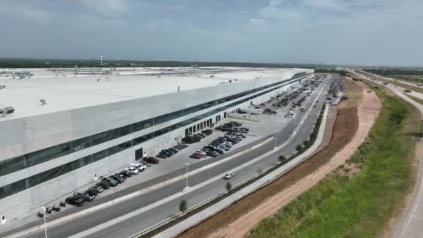 Stabilimento Tesla Austin Texas Giga Texas Negli Stati Uniti American — Video Stock