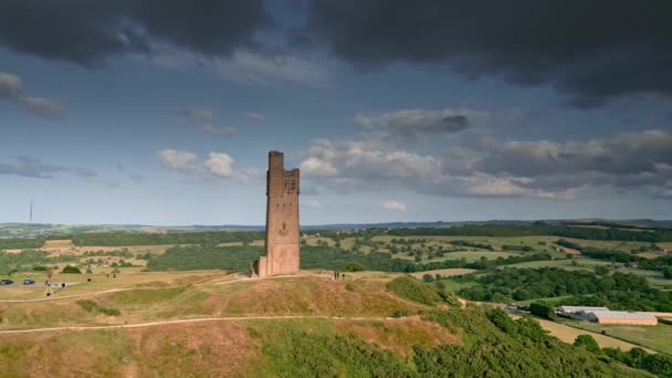 Castle Hill Almondbury Overlooking Huddersfield Metropolitan Borough Kirklees West Yorkshire — Stock video