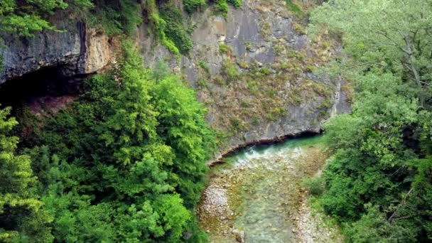 Areal Pohled Potok Italských Alpách — Stock video