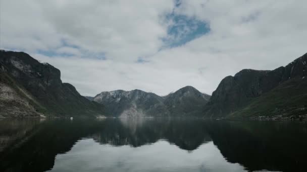 Time Lapse Video Aurland Fjord Western Norway — Stok video