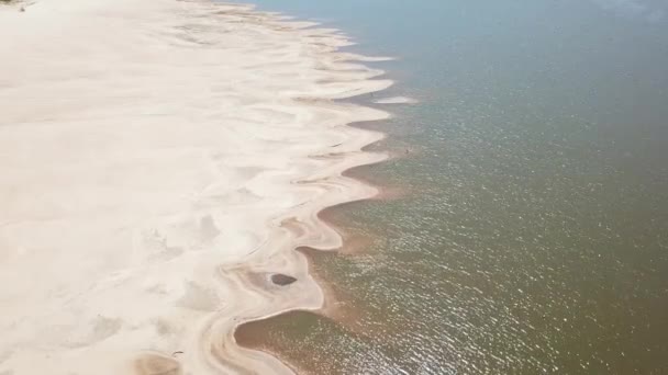 Drone Shot Pattern River Sand — Wideo stockowe