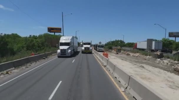 Traveling New Lenox Illinois Road Construction Slow Traffic Rush Hour — 图库视频影像