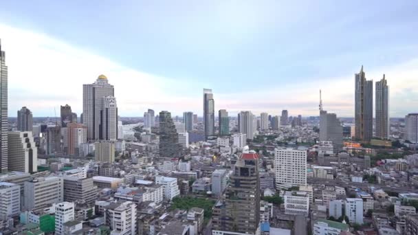 Bangkok City Center Panorama Skyline High Rise Building Skyscrapers Towers — Vídeos de Stock