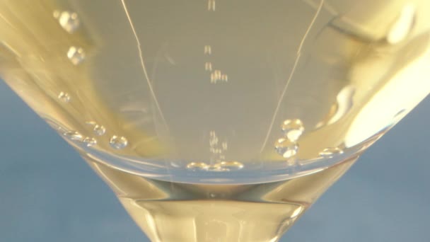 Macro Closeup Shot Cocktail Glass Full Ouzo Alcoholic Drink Greece — Stockvideo