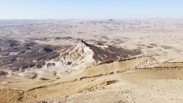Πανοραμική Θέα Της Πέτρινης Ερήμου Μοναδική Ανάγλυφη Γεωλογική Διάβρωση Εθνικό — Αρχείο Βίντεο