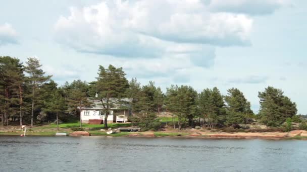 Beautiful Time Lapse Bay Fjord Lake Few Yachts Seen Moving — Video