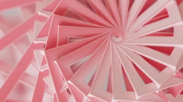 Анотація Задовольняє Анімаційну Петлю Дивно Задовольняє Геометричне Рожеве Біле Яке — стокове відео