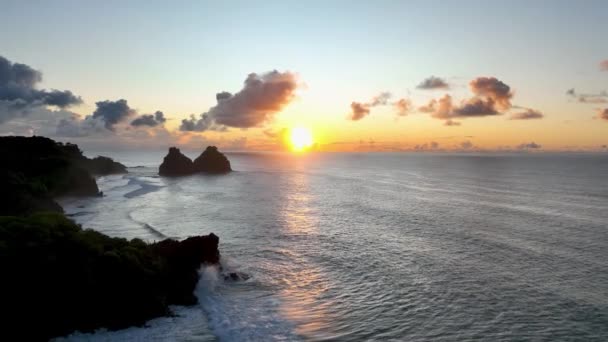 Fernando Noronha Nın Ünlü Körfez Suyu Takımadaları Brezilya Atlantik Okyanusu — Stok video