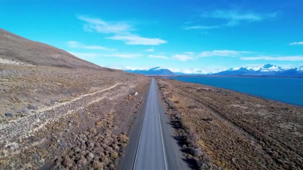 Patagonien Argentina Kända Vägen Vid Staden Calafate Patagonien Argentina Patagoniens — Stockvideo