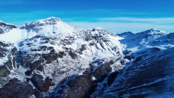 Patagonia Argentina Amazing Snow Mountains Peak Ushuaia Argentina Province Tierra — Wideo stockowe