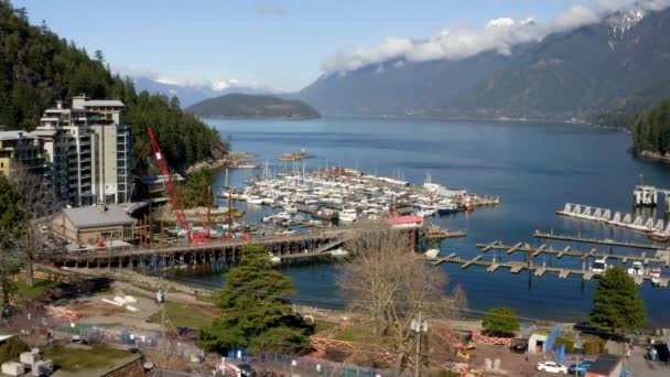 Boatyard Sea Safari Sewell Marina Horseshoe Bay British Columbia West — Vídeos de Stock