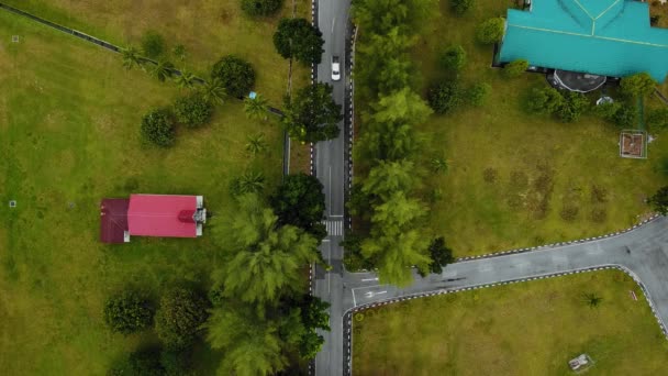 Cinematic Drone Съемка Жилого Комплекса Palm Oil Mill Effluent Состоит — стоковое видео