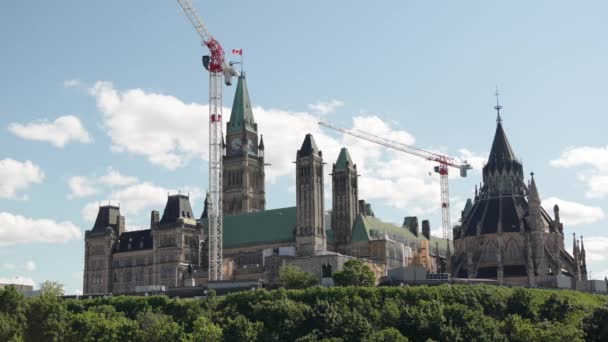 Parliament Canada Seen Major Hill Park Ottawa Canada Sunny Summer — Vídeos de Stock