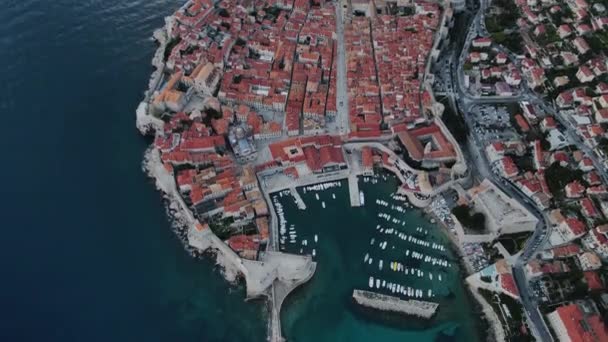 Birds Eye Perspective Dubrovnik Croatia — Video