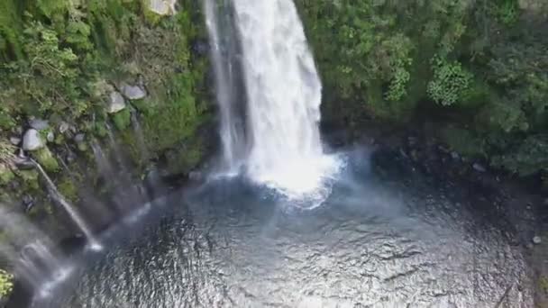 Top Drone Footage Grand Bassin Waterfall Reunion Island — Video