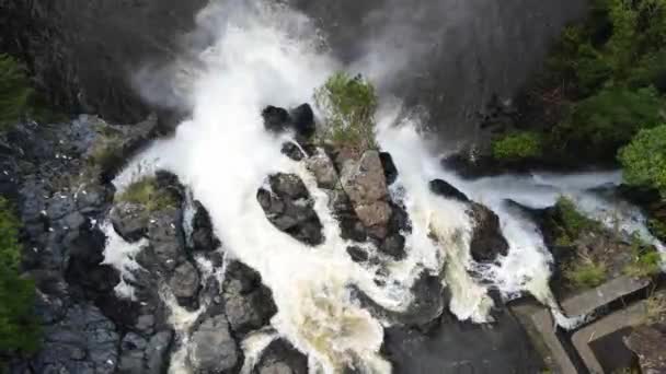 Top Static Drone Footage Niagara Falls Reunion Island — Αρχείο Βίντεο