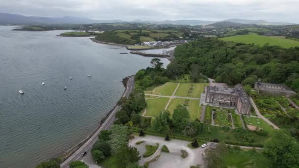 Bantry House Gardens South West County Cork Ireland High Aerial — Stock video