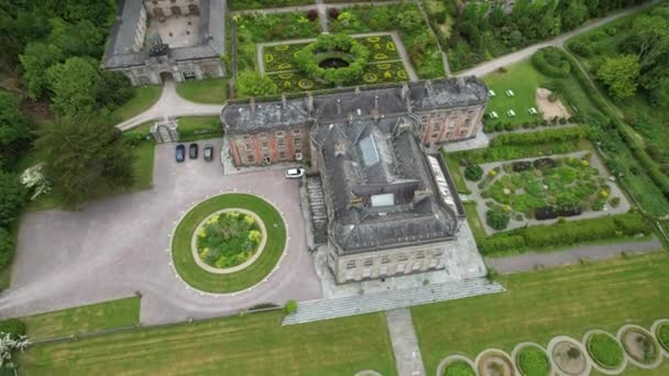 Bantry House Gardens South West County Cork Ireland Overhead Aerial — 图库视频影像