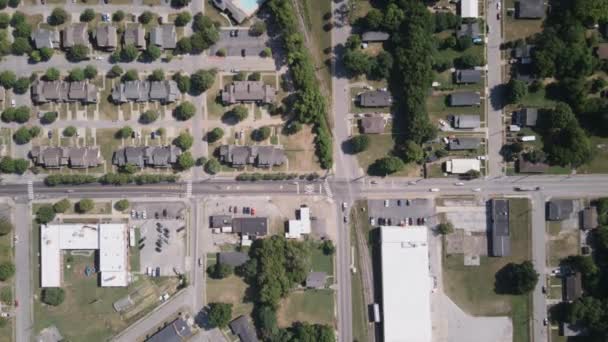 Top Hyperlapse Road Intersection Neighborhood Alton Park Chattanooga — стоковое видео