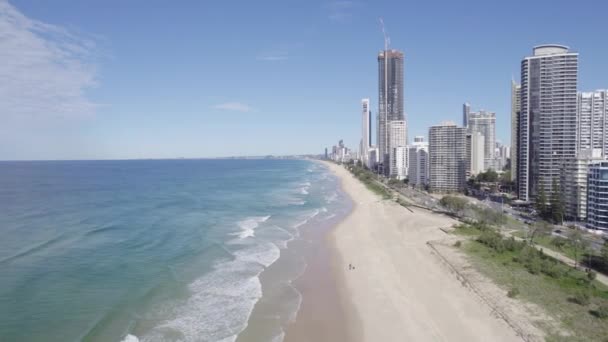 Main Beach Surfers Paradise City Skylines Gold Coast Queensland Australia — 비디오