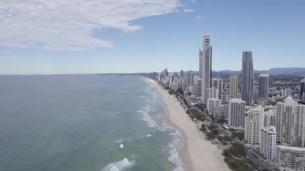 High Rise Buildings City Surfers Paradise Gold Coast Queensland Australia — Stockvideo