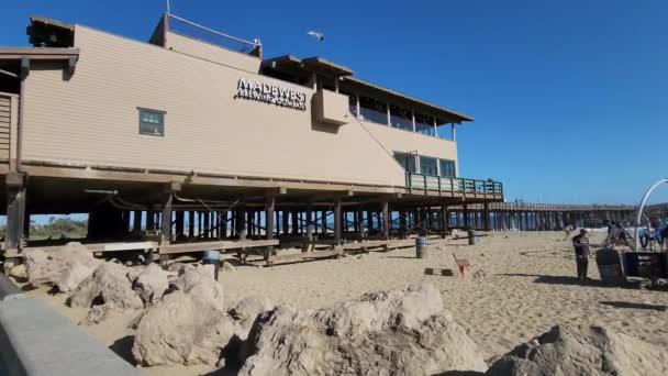 Madewest Brewing Empresa Construção Frente Cais Praia Ventura Califórnia Durante — Vídeo de Stock