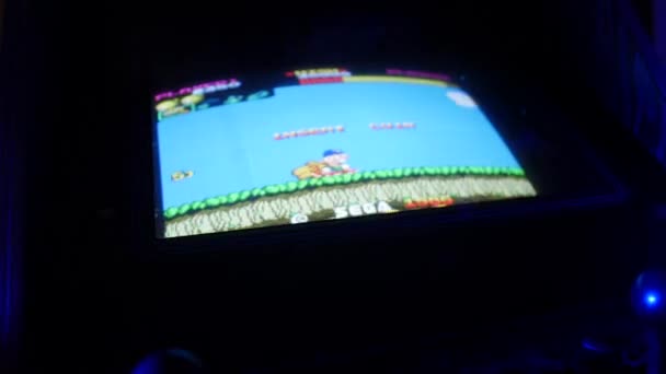 Wonder Boy Sega Game Playing Retro Arcade Machine — Stockvideo