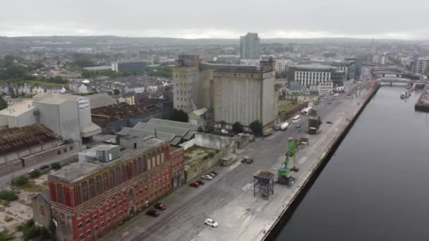 Kennedy Quay Cork Ireland Aerial Drone View — Video Stock