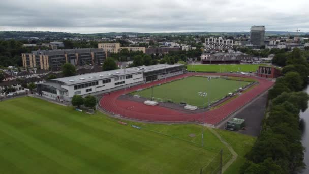 Mardyke Sports Ground Cork City Ireland Aerial Drone View — 图库视频影像