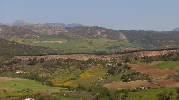 View Ronda Spanish Countryside Pan Left — стокове відео