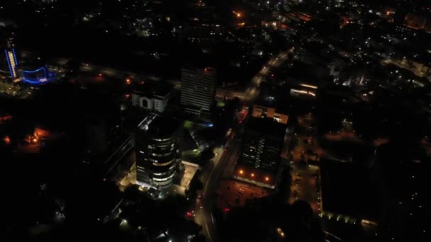 Aerial Shot Breathtaking Landscape Night — Stockvideo